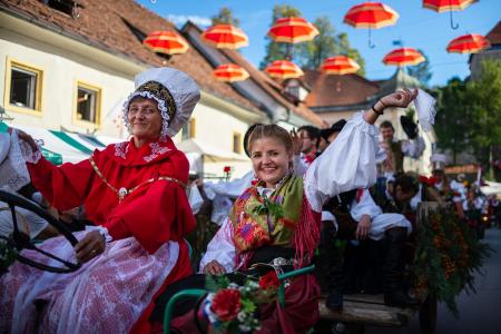 Izjemen obisk zaznamoval 50. Dneve narodnih noš in oblačilne dediščine v Kamniku (Blaž T. Muc)  (132)